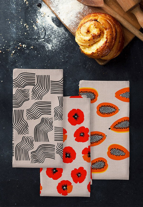 Унисон Комплект кухонных полотенец - 45х60 см (6 шт.) Papaya fields - фото 4