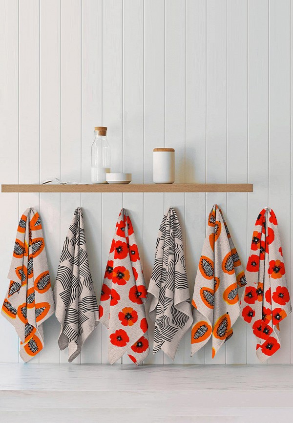 Унисон Комплект кухонных полотенец - 45х60 см (6 шт.) Papaya fields - фото 5