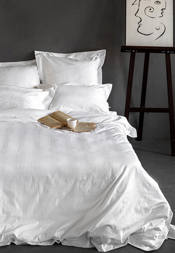 Bellehome Пододеяльник 1,5-спальный - Винсент Blanca cтрайп-сатин 150х210 - фото 1