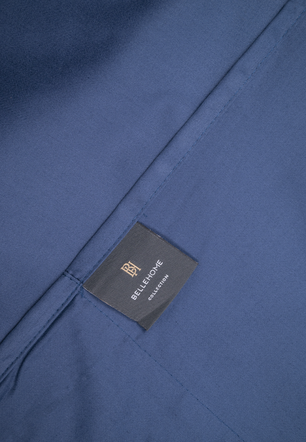 Bellehome Простыня Евро - Винсент Navy 245х250 сатин - фото 4