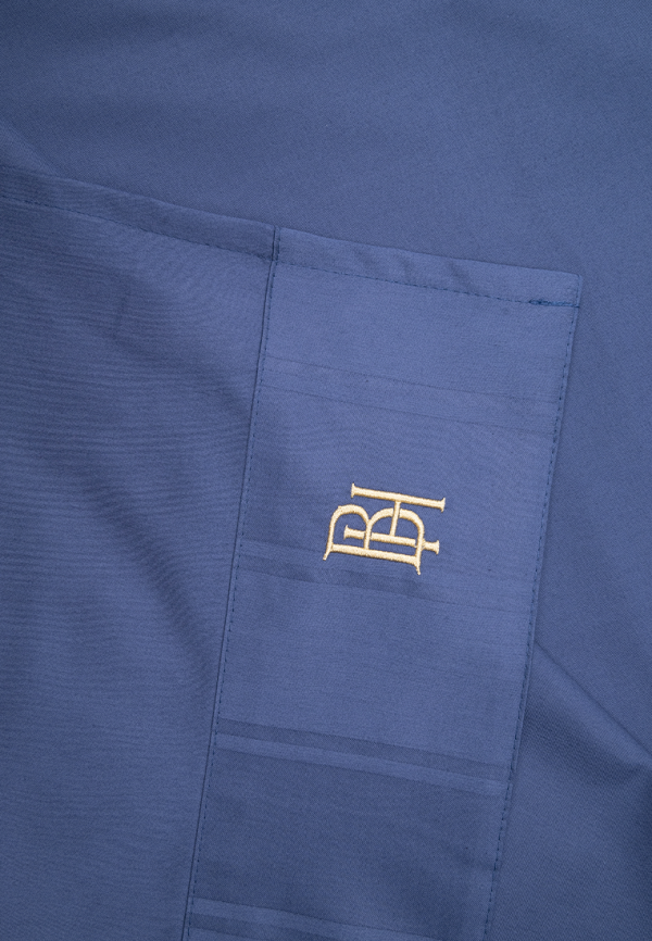 Bellehome Простыня Евро - Винсент Navy 245х250 сатин - фото 2