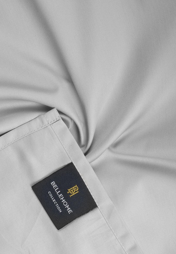 Bellehome Простыня Евро - Винсент Silver 200х220 сатин - фото 3