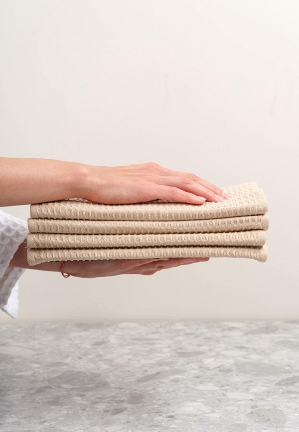 Ночь нежна Комплект кухонных полотенец - Бежевый 30x60 - фото 2