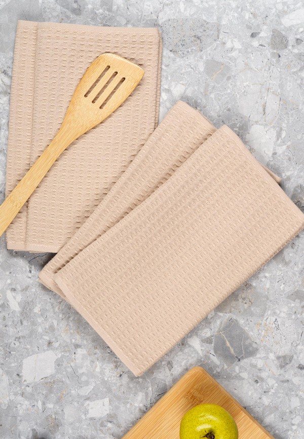 Ночь нежна Комплект кухонных полотенец - Бежевый 30x60 - фото 4