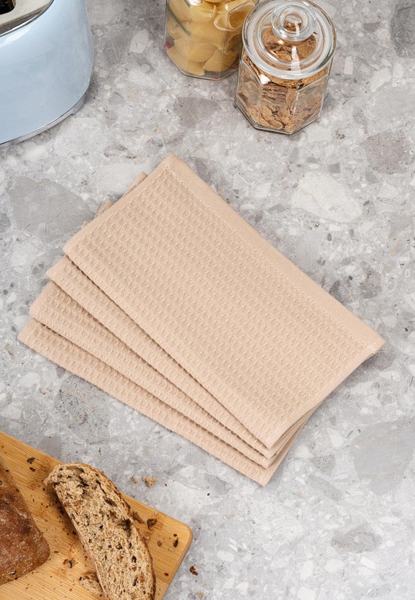 Ночь нежна Комплект кухонных полотенец - Бежевый 30x60 - фото 3