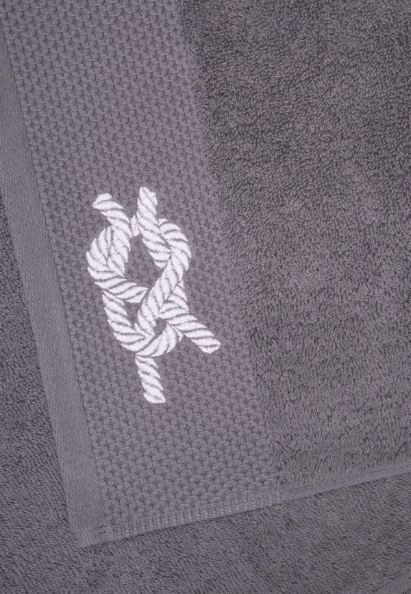 Bellehome Полотенца 3 шт. - Антрацит Верфь махровые с вышивкой - фото 5