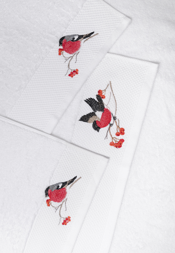 Bellehome Полотенца 3 шт. - Айсберг Русская зима махровые с вышивкой - фото 2