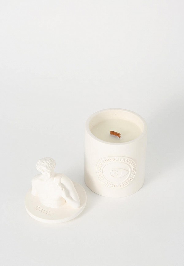 Ta&Ko Home Свеча ароматическая - "Давид" Клубника в шоколаде, деревянный фитиль - фото 3