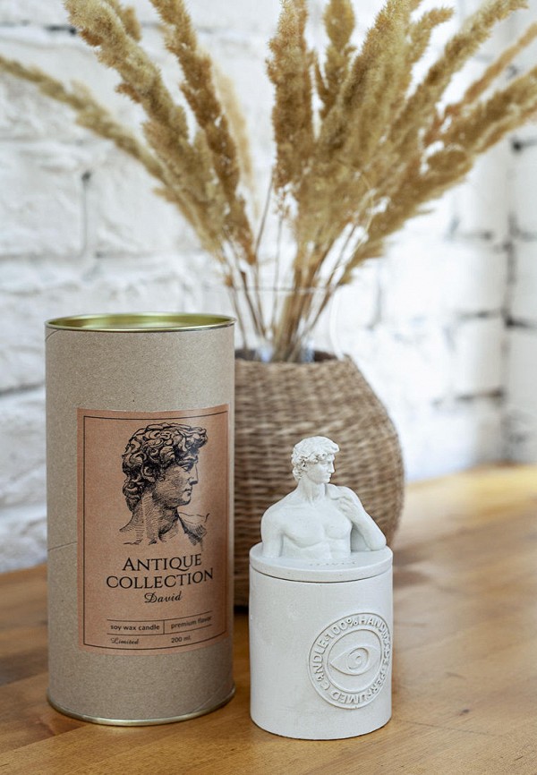 Ta&Ko Home Свеча ароматическая - "Давид" Клубника в шоколаде, деревянный фитиль - фото 4