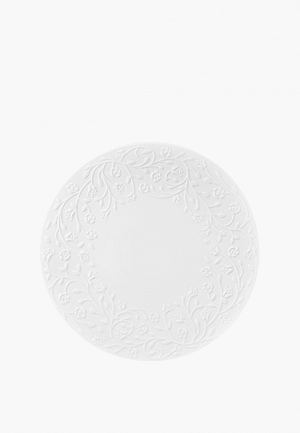 Elan Gallery Блюдо сервировочное - 25,5х25,5х8 см Веточки-цветочки, на ножке - фото 3