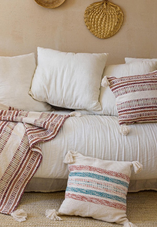 Moroshka Наволочка декоративная - с плетением и кисточками Desert 40x40 см - фото 6