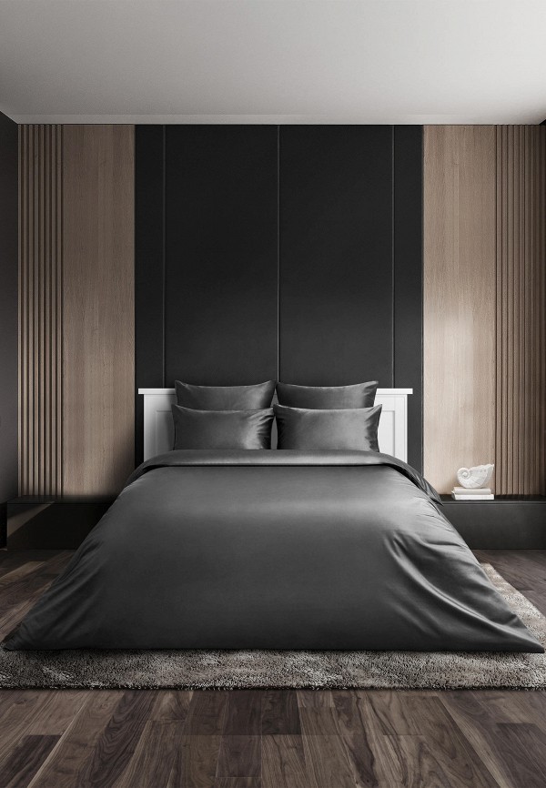 Soft Silver Пододеяльник Евро - 200х220 см, Антибактериальный, Серый космос - фото 1