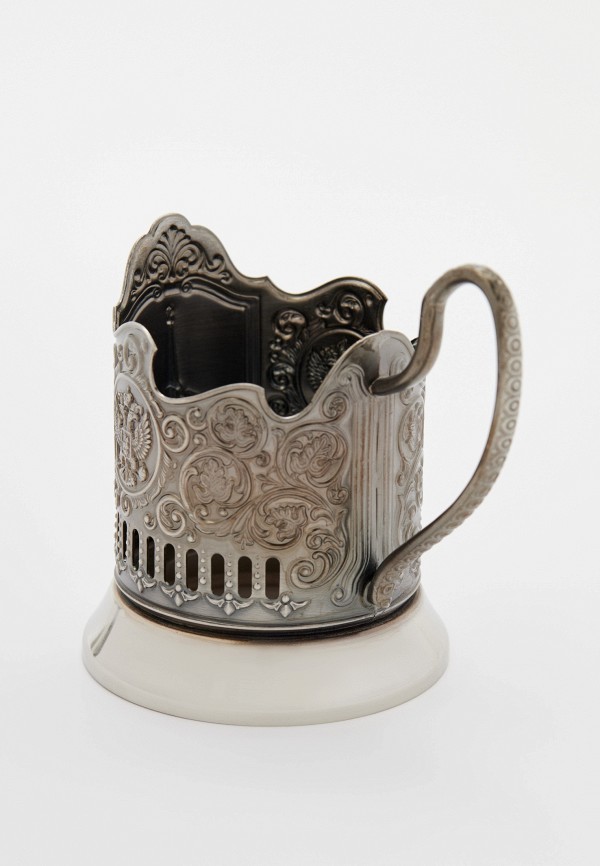 Кольчугинский мельхиор Подстаканник - никелированный с чернением "Екатеринбург" - фото 2