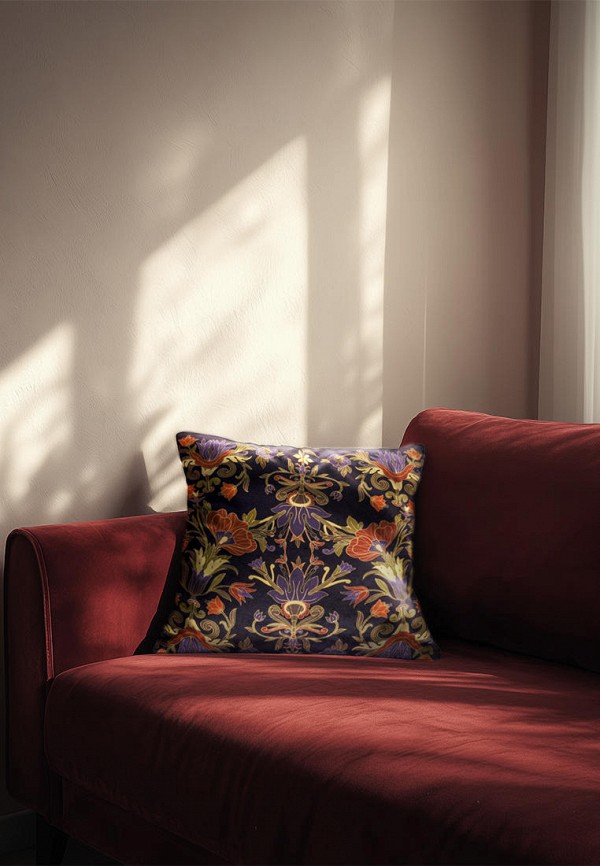 Moroshka Подушка декоративная - бархатная с принтом Taro  40x40 см - фото 1