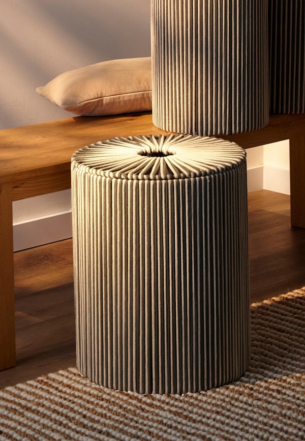 Tkano Корзина для белья - плетеная Dholak Grey M - фото 6