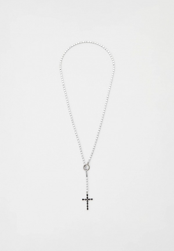 Mr&Mrs Wolf Колье - из гематита прямоугольник с крестом - фото 2