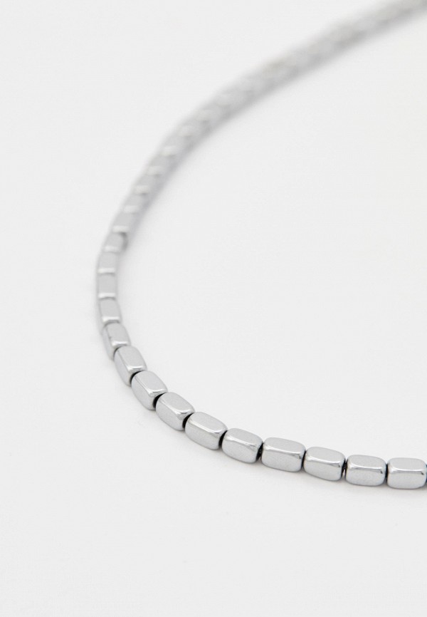 Mr&Mrs Wolf Колье - из гематита прямоугольник с крестом - фото 4