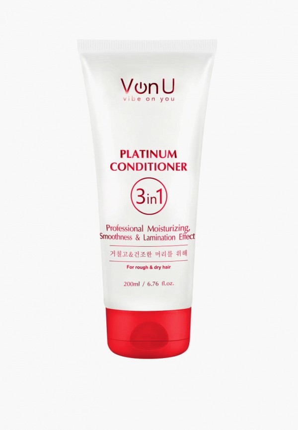 Von U Набор для ухода за волосами - подарочный корейский / Для сухих, жестких, пористых, вьющихся и седых волос / Шампунь 200 мл + Кондиционер 200 мл / Platinum - фото 2