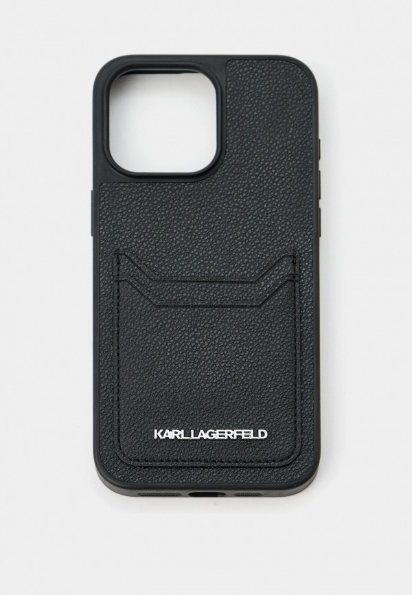 Karl Lagerfeld Чехол для iPhone - 15 Pro Max, с картхолдером для двух карт, из экокожи PU Leather - фото 1