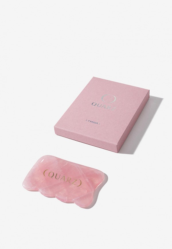 Quarz Скребок гуаша - для массажа тела и кожи головы, из розового кварца - фото 1