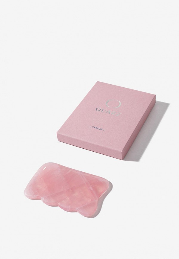 Quarz Скребок гуаша - для массажа тела и кожи головы, из розового кварца - фото 2
