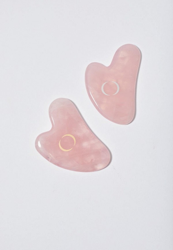 Quarz Скребок гуаша - для массажа лица, из розового кварца - фото 4