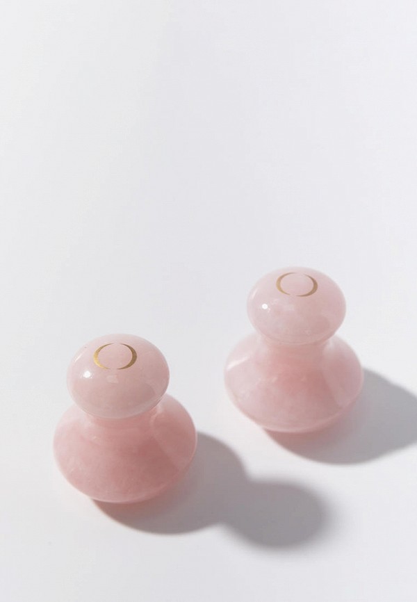 Quarz Скребок гуаша - двойной, для точечного массажа лица, из розового кварца - фото 1