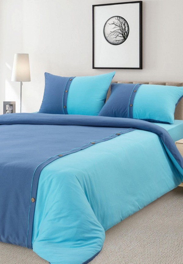 Постельное белье 1,5-спальное Comfort Life Озёра Карелии, цвет: голубой ...