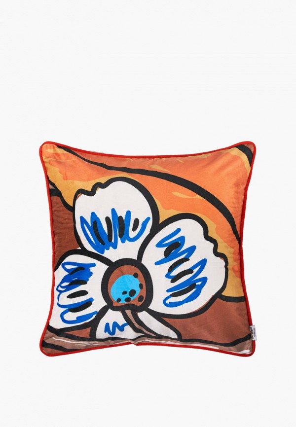 Moroshka Подушка декоративная - бархатная двусторонняя с принтом Iris, 50х50 см - фото 2