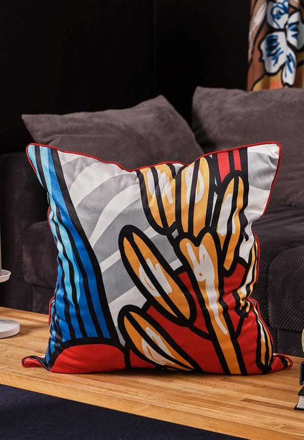 Moroshka Подушка декоративная - бархатная двусторонняя с принтом Iris, 50х50 см - фото 4