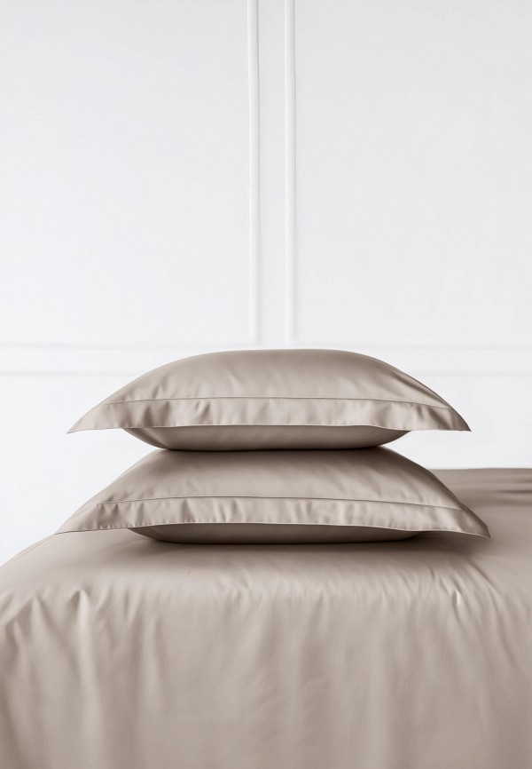 Bellehome Комплект наволочек - Стефания Cappucino 70х70 см 2 шт., сатин-премиум - фото 1