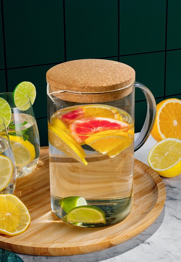 Elan Gallery Кувшин - 1,6 л 17,5х11,5х21 см Crystal glass с пробковой крышкой - фото 1