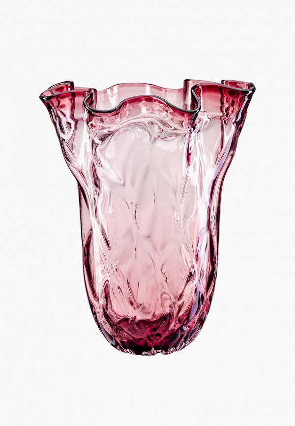 Elan Gallery Ваза - 23х23х29 см розово-прозрачная-омбре, стекло - фото 4
