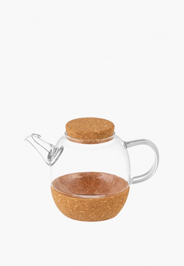 Elan Gallery Чайник заварочный - 800 мл 19,5х12х13,5 см с ситом Crystal glass с пробковой крышкой - фото 5
