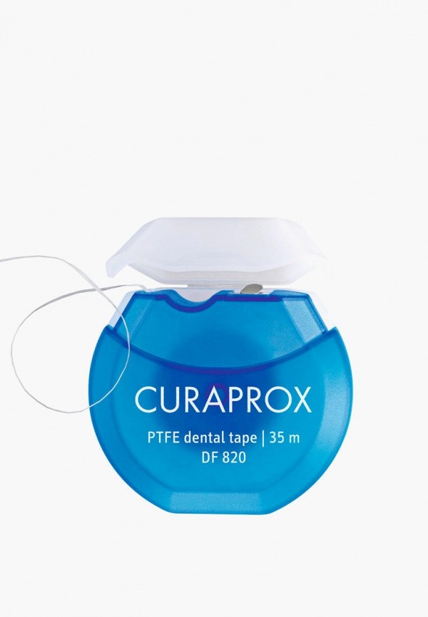 Curaprox Зубная нить - тефлоновая, с хлоргексидином - фото 1