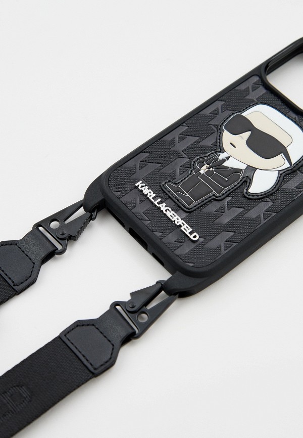 Karl Lagerfeld Чехол для iPhone - 15 Pro, с ремешком кросс-боди - фото 4