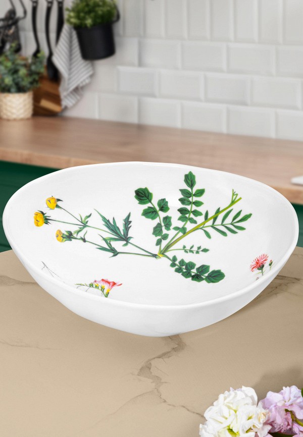 Elan Gallery Салатник - 850 мл 20х17,5х6 см Ботанический атлас - фото 3