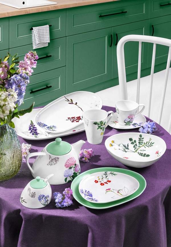 Elan Gallery Салатник - 850 мл 20х17,5х6 см Ботанический атлас - фото 4