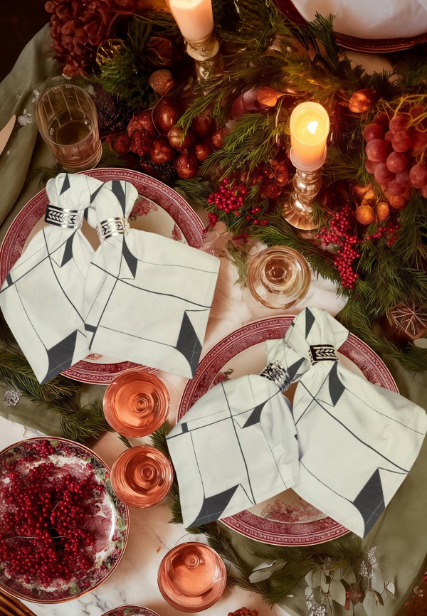 Bellehome Комплект салфеток сервировочных - Турман 4 шт. хлопок/принт - фото 1