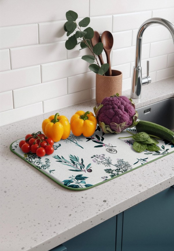 Унисон Коврик для сушки посуды - 31х47 Botanica - фото 4