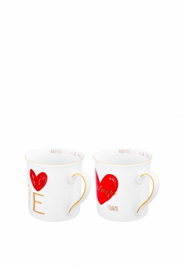 Elan Gallery Набор кружек - 2х310 мл 12х8,5х9 см LOVE и Сердце - фото 4