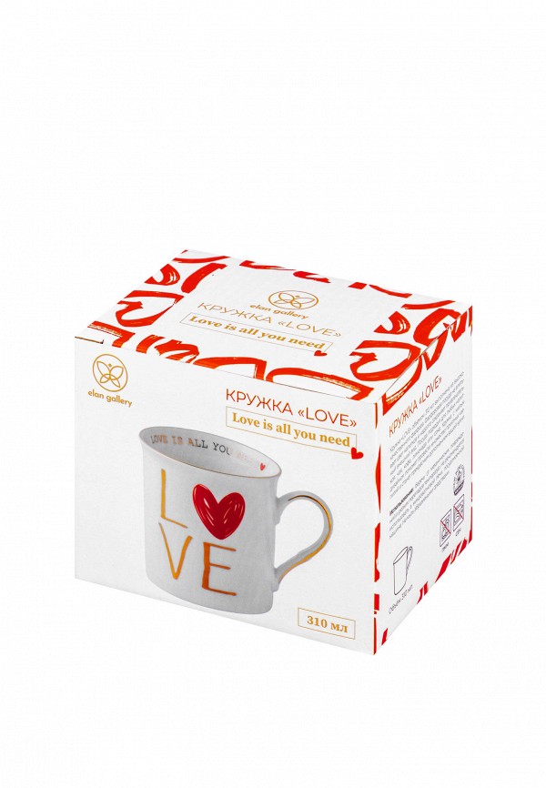 Elan Gallery Кружка - 310 мл 12х8,5х9 см LOVE - фото 5