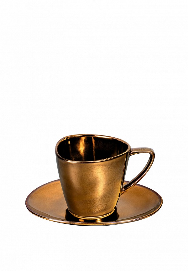 Elan Gallery Чашка с блюдцем - 200 мл Бронза - фото 4