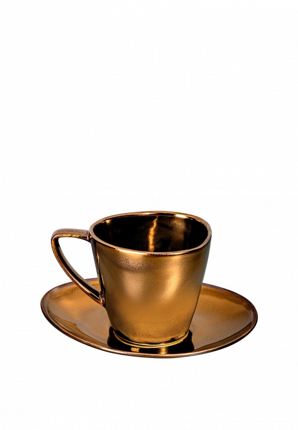 Elan Gallery Чашка с блюдцем - 200 мл Бронза - фото 6