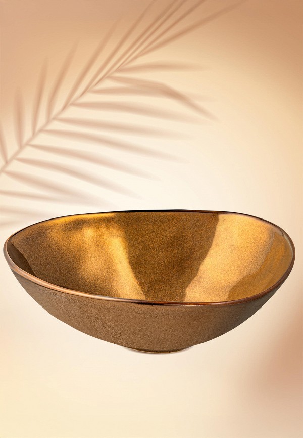 Elan Gallery Салатник - 850 мл 20,5х18х6 см Бронза - фото 3