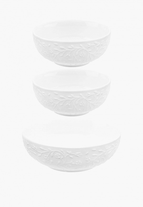 Elan Gallery Набор салатников - 1 л 20,5х20,5х7,5 см и 2х600 мл 15х15х6,5 см Веточки-цветочки - фото 5