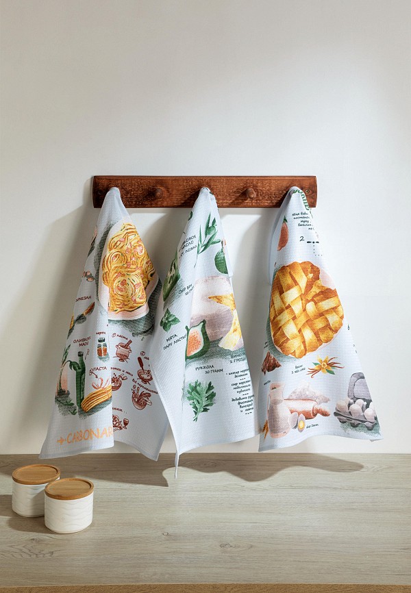 Унисон Комплект кухонных полотенец - 3 шт 45х60, Рецепты - фото 1