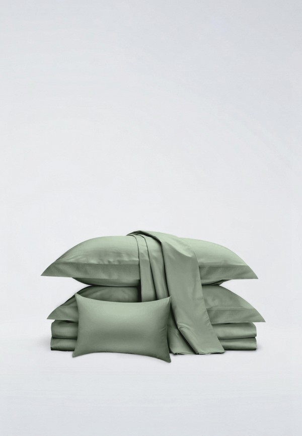 Bellehome Постельное белье Семейное - Стефания Olive, сатин-премиум  300 ТС - фото 4