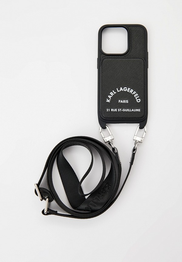 Karl Lagerfeld Чехол для iPhone - 15 Pro, кросс-боди с кардслотом - фото 2