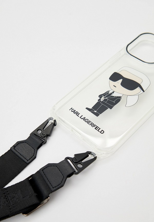 Karl Lagerfeld Чехол для iPhone - 15 Pro Max, с ремешком кросс-боди - фото 4